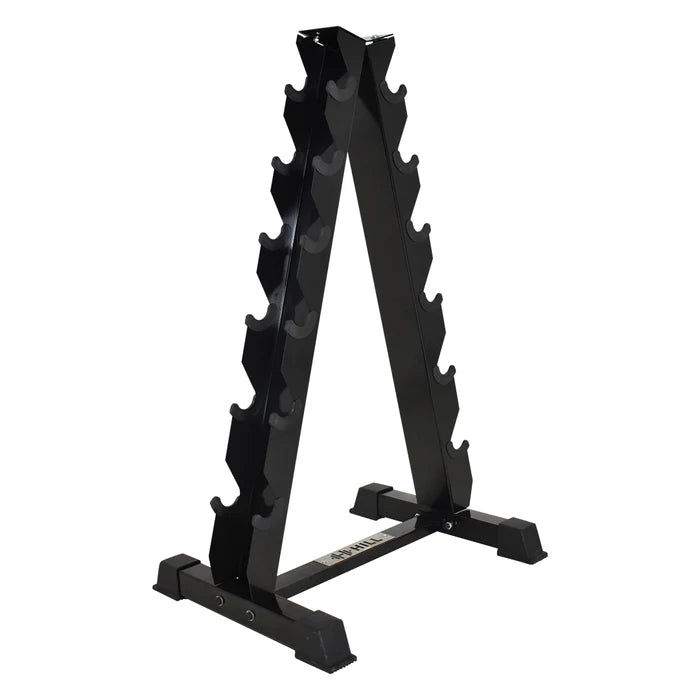 Hill Icon Rubber Hex Dumbbell Set 2.5kg - 15kg with Rack