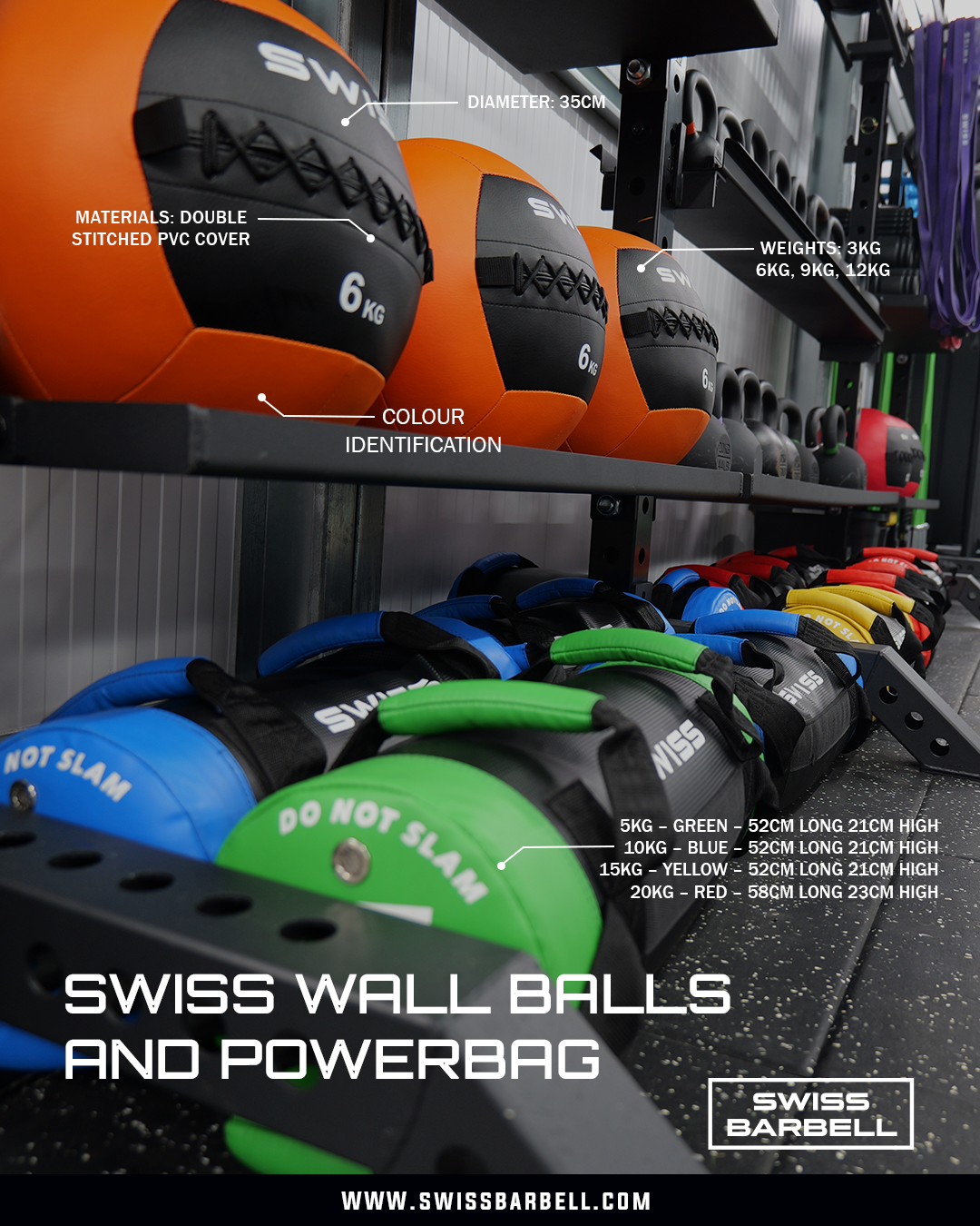 Swiss full set of Power Bag 5kg - 20kg