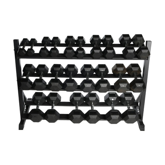 Swiss Hex Dumbbell Set 2.5kg - 20kg with Rack