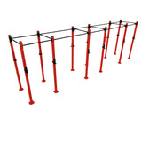 Swiss Rig 6 Bay Freestanding Red