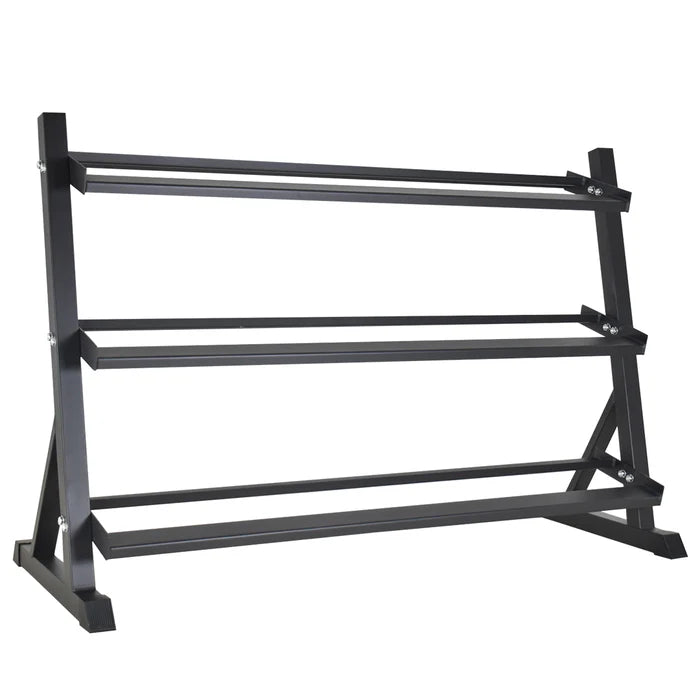 Hill Icon Rubber Hex Dumbbell Set 2.5kg - 30kg with Rack