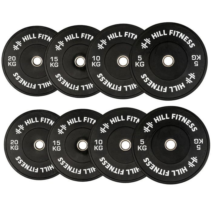 Hill Icon Black Bumper Plates 100kg Set